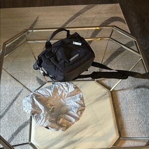 Black Travel Bag with Structured Design